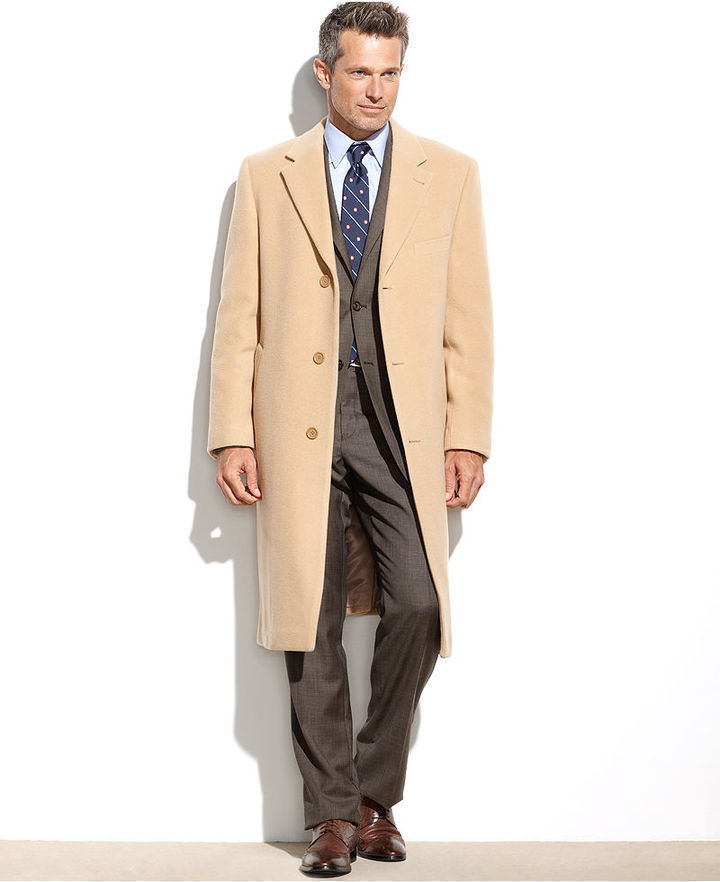 Мужское кашемировое пальто стильное